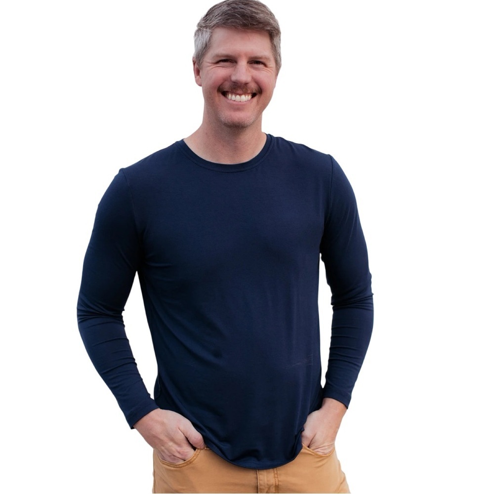 NWT Bundle 2 YALA Men’s Jonah Long Sleeve Bamboo Crew Tee Shirt Size XXL - Picture 3 of 15